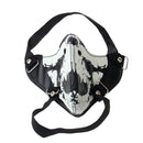 Gothic Skeleton Skull Head PU Leather Half Face Mask Dust Mask Motorcycle