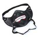 Spooky Zipper Teeth Black PU Leather Half Face Mask Motorcycle Rider Gothic Steampunk Mask Windproof Dustproof Mask
