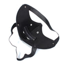 Spooky Zipper Teeth Black PU Leather Half Face Mask Motorcycle Rider Gothic Steampunk Mask Windproof Dustproof Mask