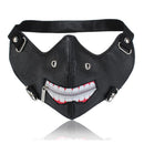 Leather River Half Face Sports Motorcycle Biker Cosplay Wind Protective Mask