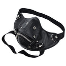 Leather River Half Face Sports Motorcycle Biker Cosplay Wind Protective Mask