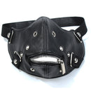 Leather River Half Face Sports Motorcycle Biker Cosplay Wind Protective Mask