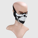 Gothic Skeleton Skull Head Leather Half Face Mask Motorcycle Halloween Party