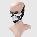 Gothic Skeleton Skull Head Leather Half Face Mask Motorcycle Halloween Party