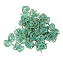 50pcs Retro Patina Filigree Out Heart Charms Pendants Jewelry DIY Making Necklace Bracelet