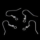 100 Pieces Coil Ear Wire Hooks DIY Earrings Hooks For Women Jewelry Findings