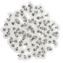 100Pcs Transparent Plastic Earring Stopper Posts Earring Findings Back Nuts