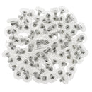 100Pcs Transparent Plastic Earring Stopper Posts Earring Findings Back Nuts