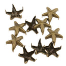 100 Pieces 10x10mm Star Studs Spots Punk Rock Nailheads Spikes for Bag Shoes Leather Bracelet Vintage Making Crafts