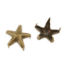 100 Pieces 10x10mm Star Studs Spots Punk Rock Nailheads Spikes for Bag Shoes Leather Bracelet Vintage Making Crafts