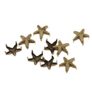 100 Pieces 10x10mm Star Studs Spots Punk Rock Nailheads Spikes for Bag Shoes Leather Bracelet Vintage Making Crafts