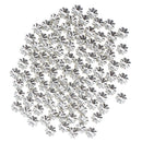 100pcs Glitter Silver Alloy 3D Daisy Spacer Beads 7.5mm DIY Handcraft Jewelry for Bracelet Necklace Earrings Anklets
