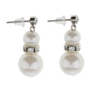 Imitation Pearl Earrings Necklace Jewelry Set Simple Charms Handmade Bridal