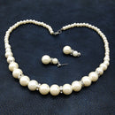 Imitation Pearl Earrings Necklace Jewelry Set Simple Charms Handmade Bridal