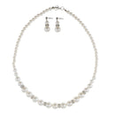 Imitation Pearl Earrings Necklace Jewelry Set Simple Charms Handmade Bridal