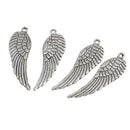 20 Pieces Tibetan Silver Angel Wing Charm Pendant Jewelry Making Accessories