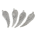 20 Pieces Tibetan Silver Angel Wing Charm Pendant Jewelry Making Accessories