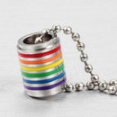 Transgender Transexual LGBT Gay Pride Rainbow Steel Pendant For Necklace