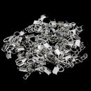 20 Sets Vintage Silver Ends Clip Beads Lobster Clasp Clip Ends Extender Chain