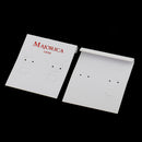 100Pcs Professional Type Earring Ear Studs Hanging Display Show Holder Hang Cards White for Jewelry 50x56mm