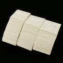 100Pcs 2Pair Holes Plastic PVC Earrings Ear Studs Display Organizer Holder Hang Cards Beige for Jewelry 60x51mm
