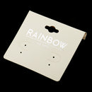100Pcs 2Pair Holes Plastic PVC Earrings Ear Studs Display Organizer Holder Hang Cards Beige for Jewelry 60x51mm