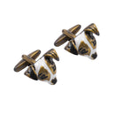 1 Pair Cute Puppy Shape Brass Cufflinks Mens French Favor Groom Cuff Link Men Women Fashion Jewelry