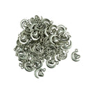 50Pieces Silver Moon Heart Pendant Valentine's Day Charms Jewelry DIY Making Pendant for Necklace Earrings Bracelet Pendant
