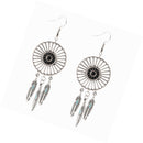 Vintage Ethnic Bohemian Dreamcatcher Feather Long Tassel Dangle Earrings