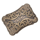 Vintage 3D Arabesque Floral Pattern Western Belt Buckle Native Indian