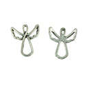 50 Pcs Tibetan Silver Filigree Hollow Out Wire Angel Charms Jewelry Making