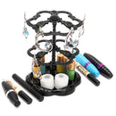 Retro Plastic Black White Rotating Eardrop Earring Jewelry Hard Display Stand Holder Jewelry Organizer Hard Display Stand