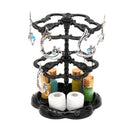Retro Plastic Black White Rotating Eardrop Earring Jewelry Hard Display Stand Holder Jewelry Organizer Hard Display Stand