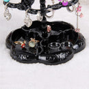 Retro Plastic Black White Rotating Eardrop Earring Jewelry Hard Display Stand Holder Jewelry Organizer Hard Display Stand