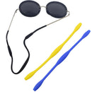 Elastic Eyeglasses Strap Silicone Eyeglass Holder Rope 3Pieces Blue Black Yellow for Adult Child Sport Eyeglasses Ornament