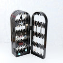 4Layers Lots Holes Jewelry Display Rack Stand Plastic Holder Organizer Foldable Black for Earrings Necklace Holder Organizer