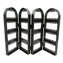4Layers Lots Holes Jewelry Display Rack Stand Plastic Holder Organizer Foldable Black for Earrings Necklace Holder Organizer