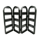 4Layers Lots Holes Jewelry Display Rack Stand Plastic Holder Organizer Foldable Black for Earrings Necklace Holder Organizer