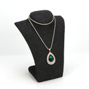 Black Mannequin Bust Holder Necklace Chain Pendant Jewelry Display Stand Holder 26x21x12cm