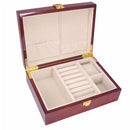 Luxury mens jewellery watch box wooden cufflink case ring display storage