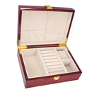 Luxury mens jewellery watch box wooden cufflink case ring display storage