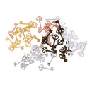 50 Pieces 21x10mm Retro Key Charms Pendants DIY Jewelry Making Accessories