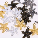 20 Pieces 23 X 19mm Starfish Charms Pendants DIY Jewelry Making Accessories