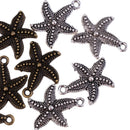20 Pieces 23 X 19mm Starfish Charms Pendants DIY Jewelry Making Accessories