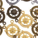 20pcs DIY Compass Pendant Vintage Charms Jewelry Handmade Craft Accessories