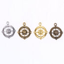 20pcs DIY Compass Pendant Vintage Charms Jewelry Handmade Craft Accessories