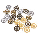 20pcs DIY Compass Pendant Vintage Charms Jewelry Handmade Craft Accessories