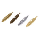 8 Pieces Metal Feather Pendant Charms Jewelry Making For DIY Jewelry Crafts