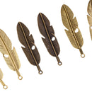 8 Pieces Metal Feather Pendant Charms Jewelry Making For DIY Jewelry Crafts