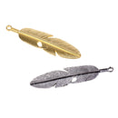 8 Pieces Metal Feather Pendant Charms Jewelry Making For DIY Jewelry Crafts